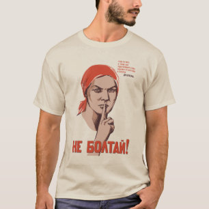 T-shirt Ne pas Conversation Poster soviétique Vintage