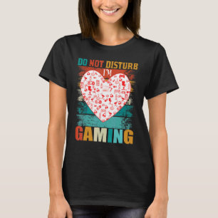 T-shirt Ne pas déranger Jeux Coeur Joystick Retro Gambler