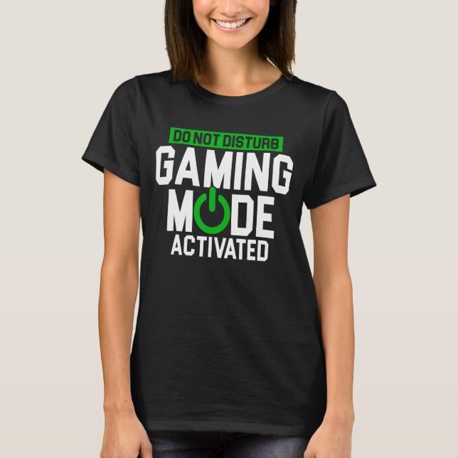 T-shirt Ne pas déranger le mode de jeu Activé contrôleur V (Devant)