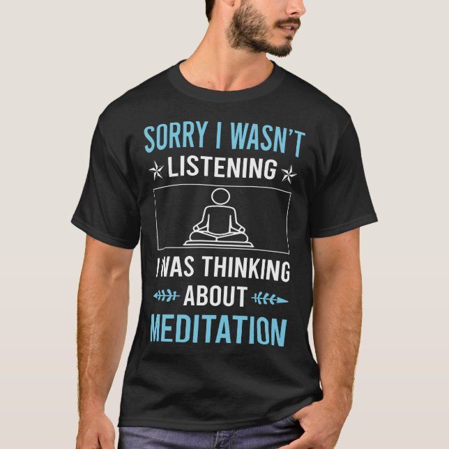 T-shirt Ne Pas Écouter La Méditorialisation Mindfulness Mi (Devant)