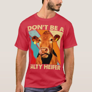 T-shirt Ne pas être salé Heifer vaches amant vintage ferme