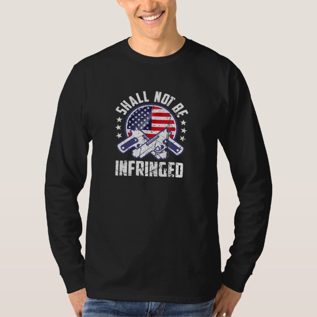T-shirt Ne Pas Être Violé Drapeau Américain Patriotique Am (Devant)