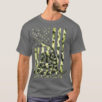 T-shirt Ne pas filer sur moi Camo American Flag