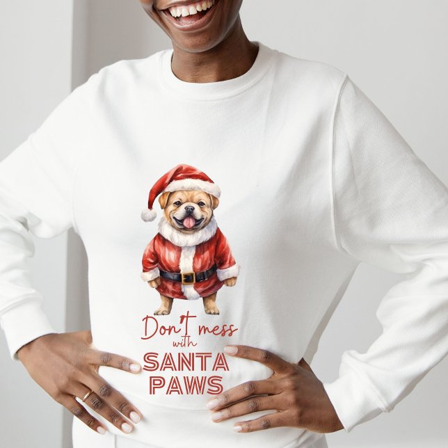 T-shirt 'Ne pas gâcher avec Père Noël Paws' mignon amoureu (Créateur téléchargé)