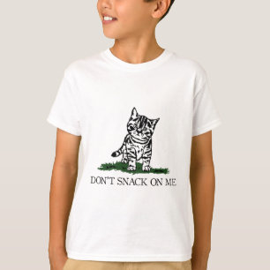 T-shirt Ne pas grignoter sur moi Chat Jaune Ils mangent de
