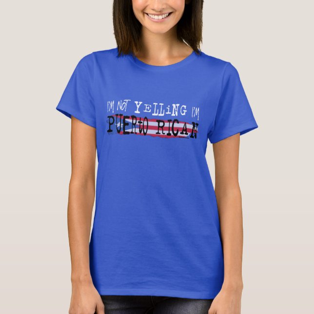 T-shirt Ne pas hurler Drapeau Portoricain (Devant)