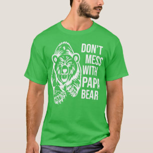T-shirt Ne Pas Maîtriser Papa Bear Grand-pa Grandson Grand