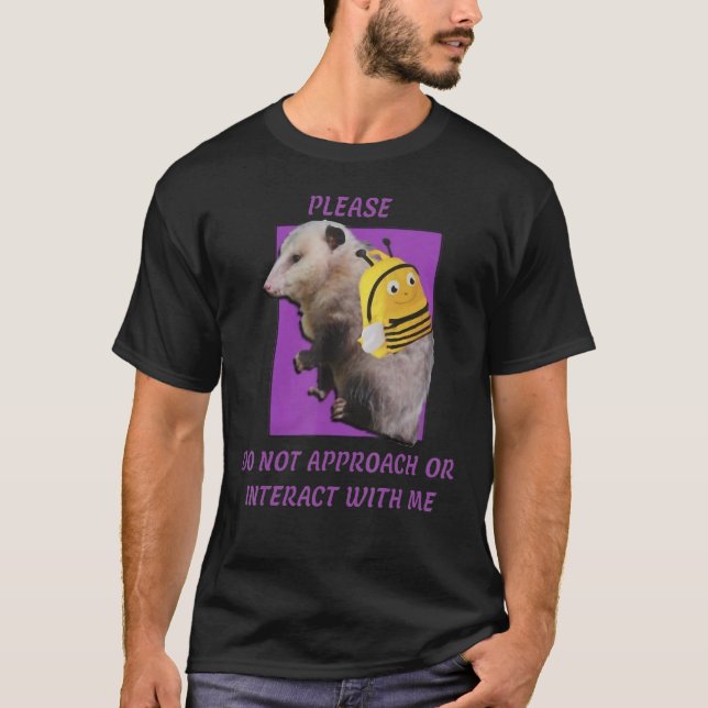 T-shirt Ne Pas M'Approcher Ou Interagir Avec Moi (Devant)