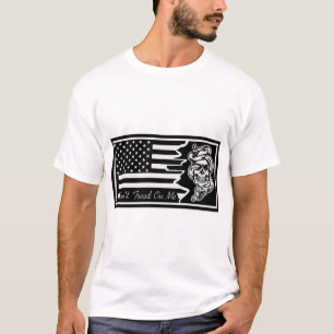 T-shirt Ne pas me rouler sur le crâne Drapeau de serpent ©