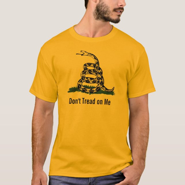 T-shirt Ne pas me taper sur le drapeau de Gadsden (Devant)