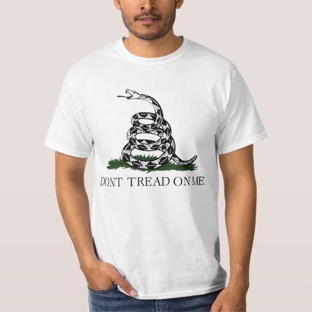 T-shirt Ne pas me taper sur le drapeau de Gadsden (Devant)