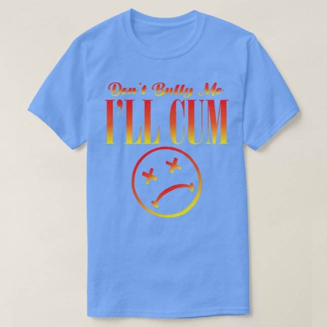 T-shirt Ne pas m'intimider Mll Triste Visage Distressed Ci (Design devant)