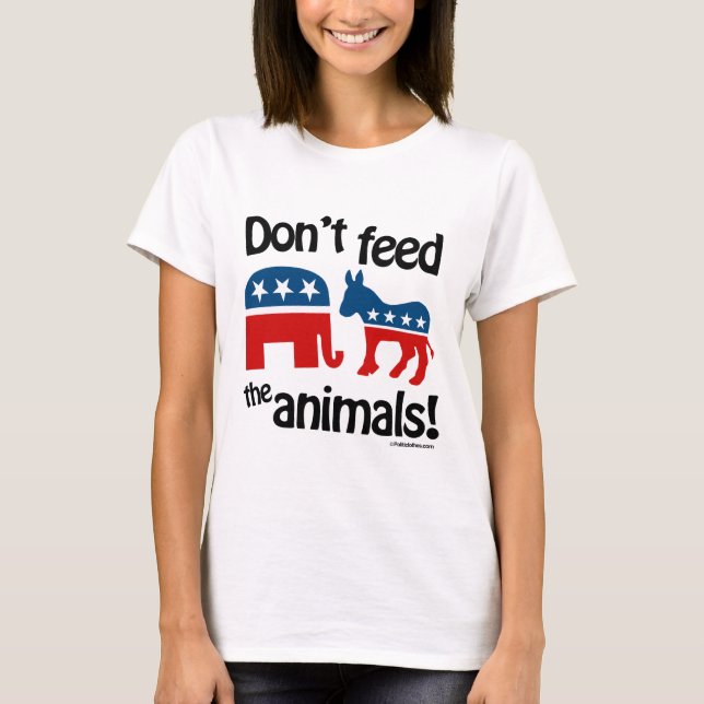 T-shirt Ne pas nourrir les animaux - (Devant)