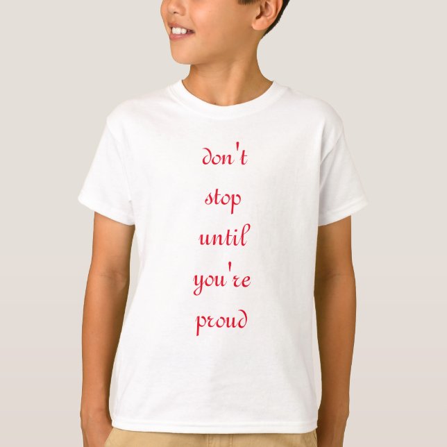 T-shirt ne pas s'arrêter (Devant)