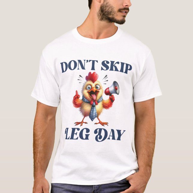 T-shirt Ne pas sauter la chemise de poulet drôle de la jou (Devant)