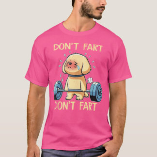 T-shirt Ne Passez Pas Drôle Chien Poids Lifting Gym Entraî
