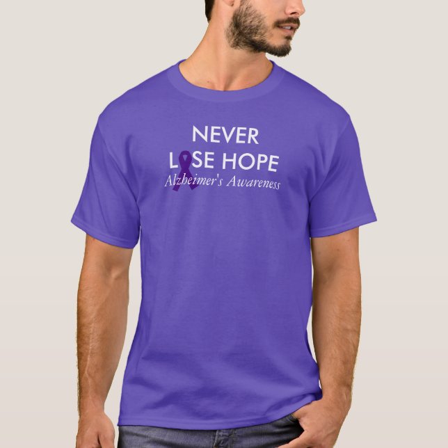 T-shirt Ne perdez jamais la conscience d'Alzheimer (Devant)