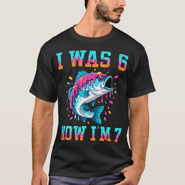 T-shirt Né pour aller à la pêche Forcé d'aller à l'école E (Devant)