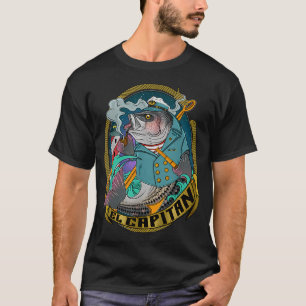 T-shirt Né pour aller pêcher à l'école forcée Drôles de ga