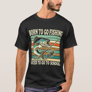 T-shirt Né pour aller pêcher le bar