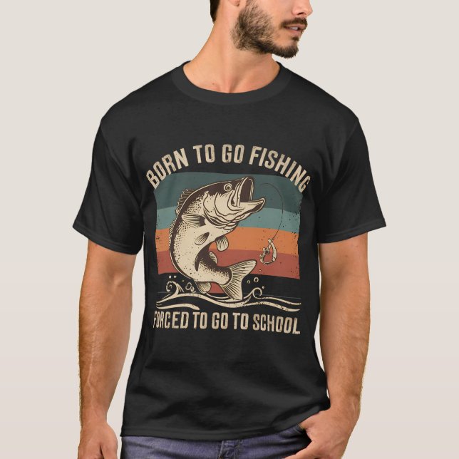 T-shirt Né pour aller pêcher le marlin (Devant)