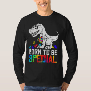 T-shirt Né Pour Être Spécial Trex Dino Sensibilisation sur
