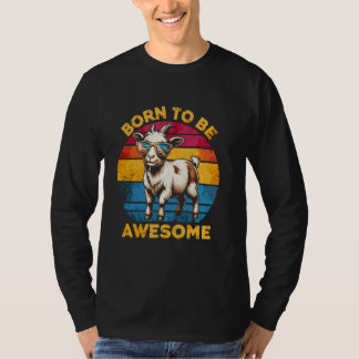 T-shirt Né Pour Être Super Chèvre Chemise Chèvre Chèvre Vê