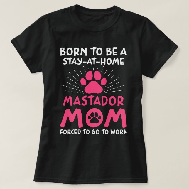 T-shirt Né Pour Être Un Mastador Maman Funny Mastador Retr (Design devant)