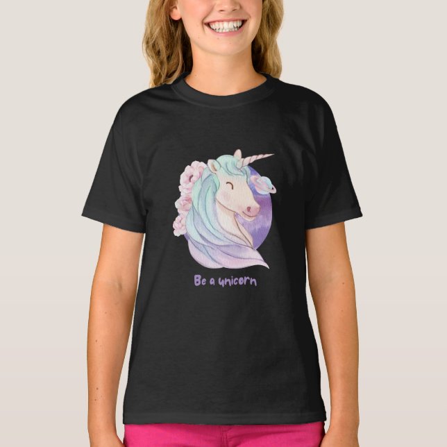 T-shirt Né pour être une Unicorn Magical Fan Club (Devant)
