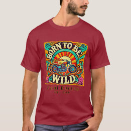 T-shirt Né pour être Wild Retro Biker