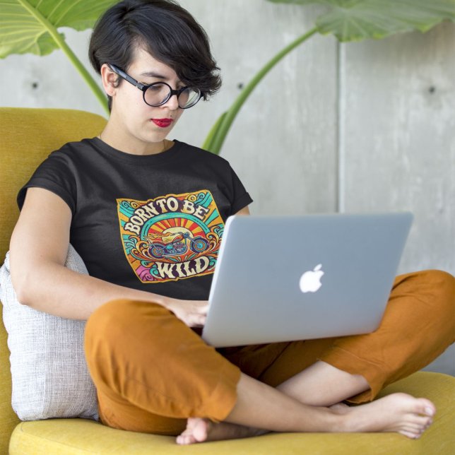 T-shirt Né pour être Wild Retro Biker (Créateur téléchargé)