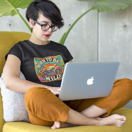 T-shirt Né pour être Wild Retro Biker