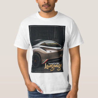 T-shirt Né pour la course : la vitesse est mon langage