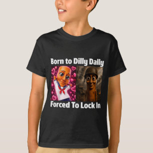 T-shirt Né pour lambiner forcé à s'enfermer Tung Tung