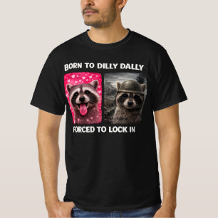 T-shirt Né pour lambiner Forcé de s'enfermer Mème drôle