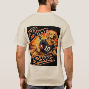T-shirt Né pour marquer Golden Retriever Football