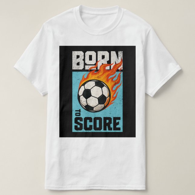 T-Shirt Né pour Marquer – Tee Graphique Joueur de  (Design devant)