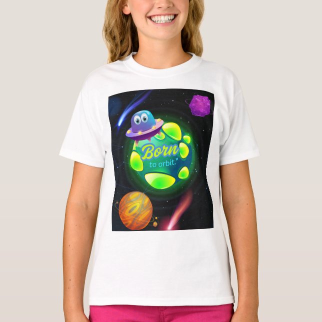 T-shirt Né pour orbiter  (Devant)