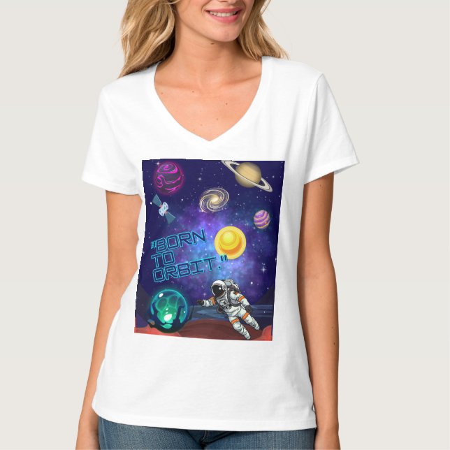 T-SHIRT NÉ POUR ORBITER  (Devant)