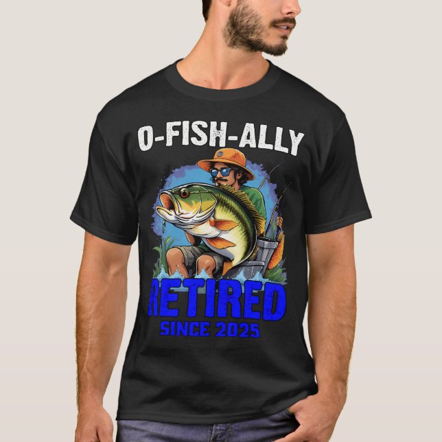 T-shirt Né pour pêcher (Devant)