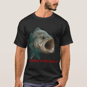 T-shirt Né pour pêcher