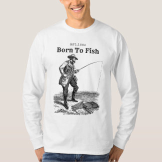 T-shirt Né pour pêcher