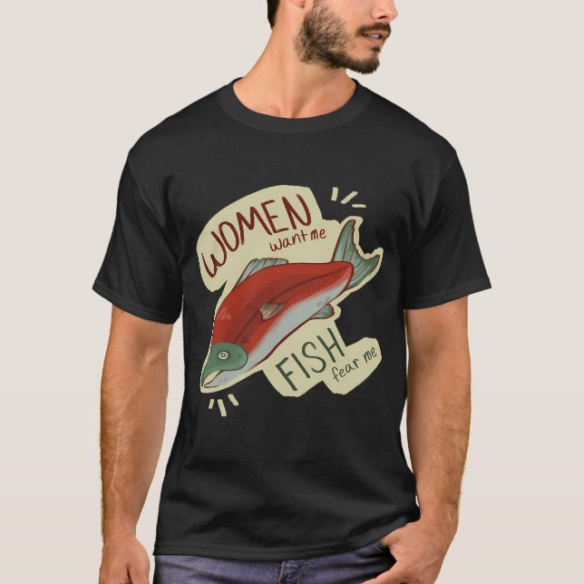 T-shirt Né pour pêcher forcé de travailler (Devant)
