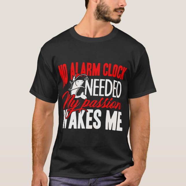 T-shirt Né pour pêcher forcé de travailler (Devant)