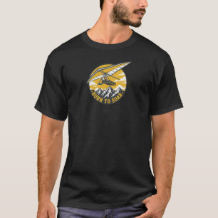 T-shirt Né pour planer Planeur vintage montagnes