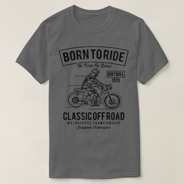 T-shirt Né Pour Ride Motos (Design devant)
