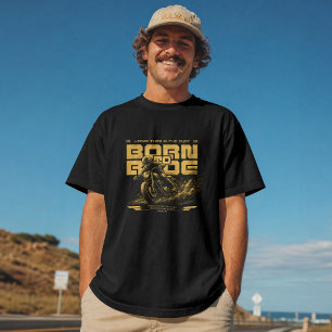 T-shirt Né pour rouler – Aventure en moto vintage