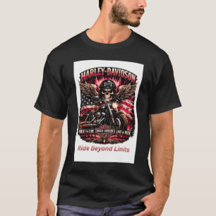 T-shirt Né pour rouler, construit pour diriger, crâne de m