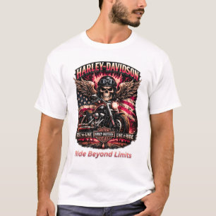 T-shirt Né pour rouler, construit pour diriger, crâne de m