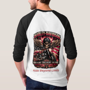 T-shirt Né pour rouler, construit pour diriger, crâne de m